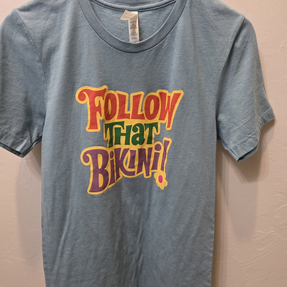 The Venture Bros. FOLLOW THAT BIKINI! Tshirt. Blue. Never Worn.